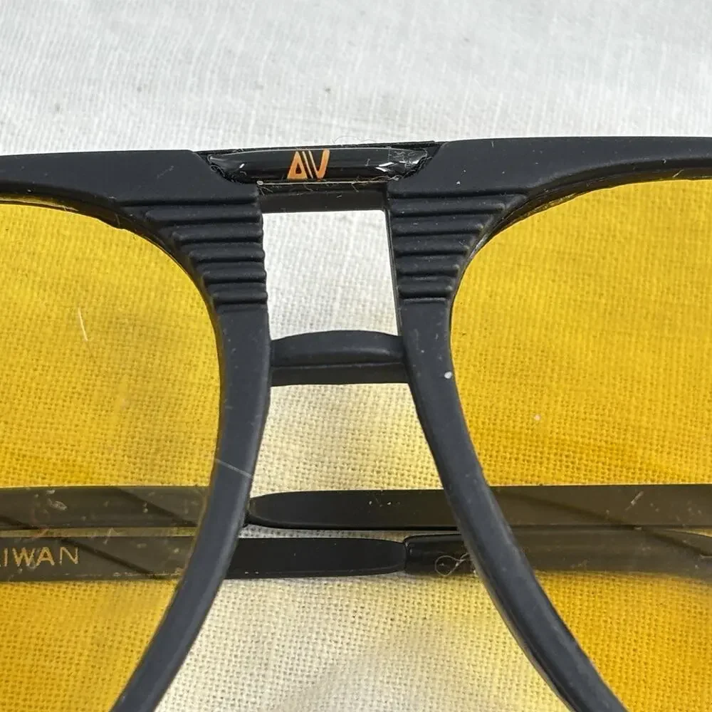 Night Vision By Amber Vision Aviator Sunglasses VTG 80’S Night Driving Glasses